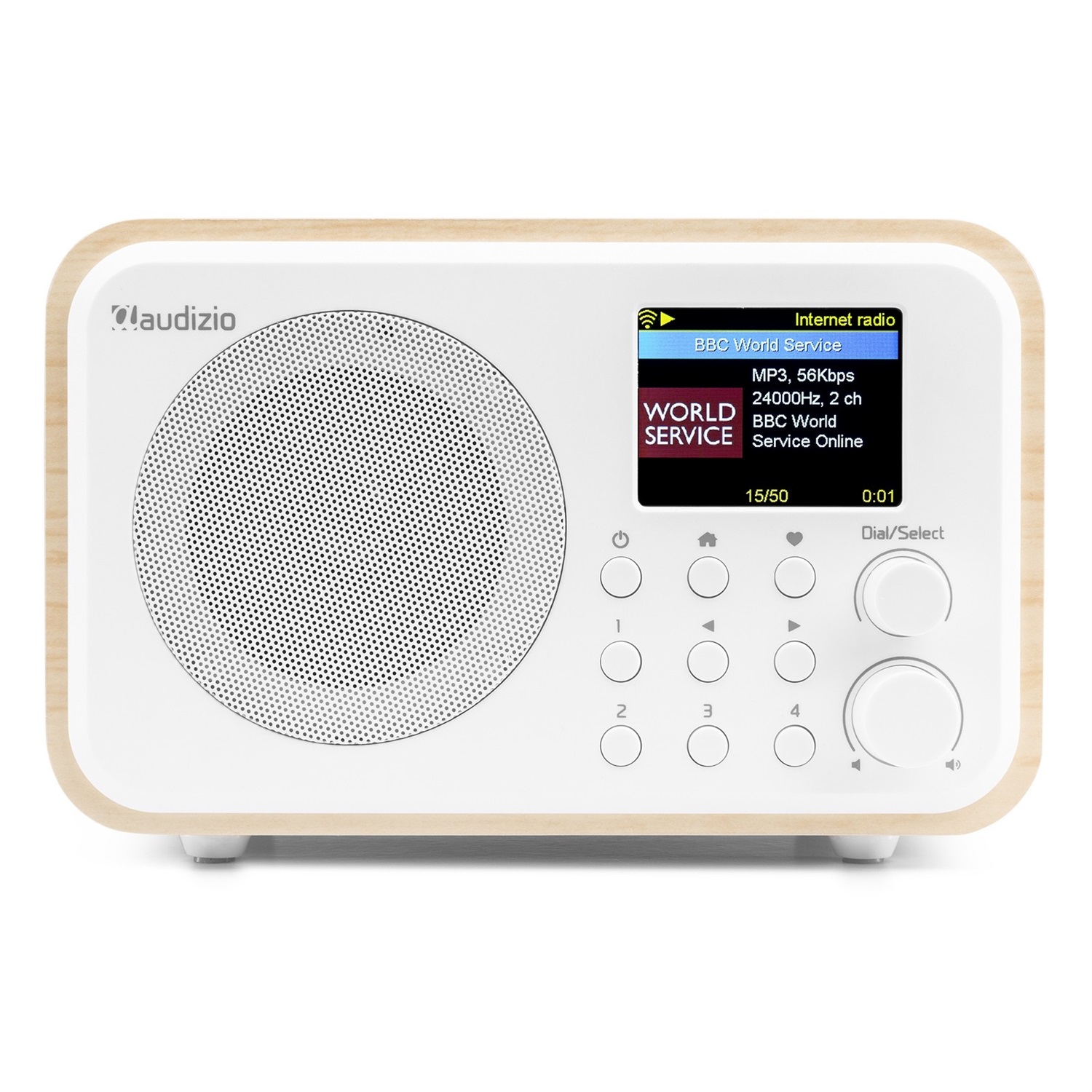 Audizio Vicenza Radio Digitale DAB e Internet con Bluetooth 5.1, Telecomando, Batteria da 10 Ore e Design Bianco