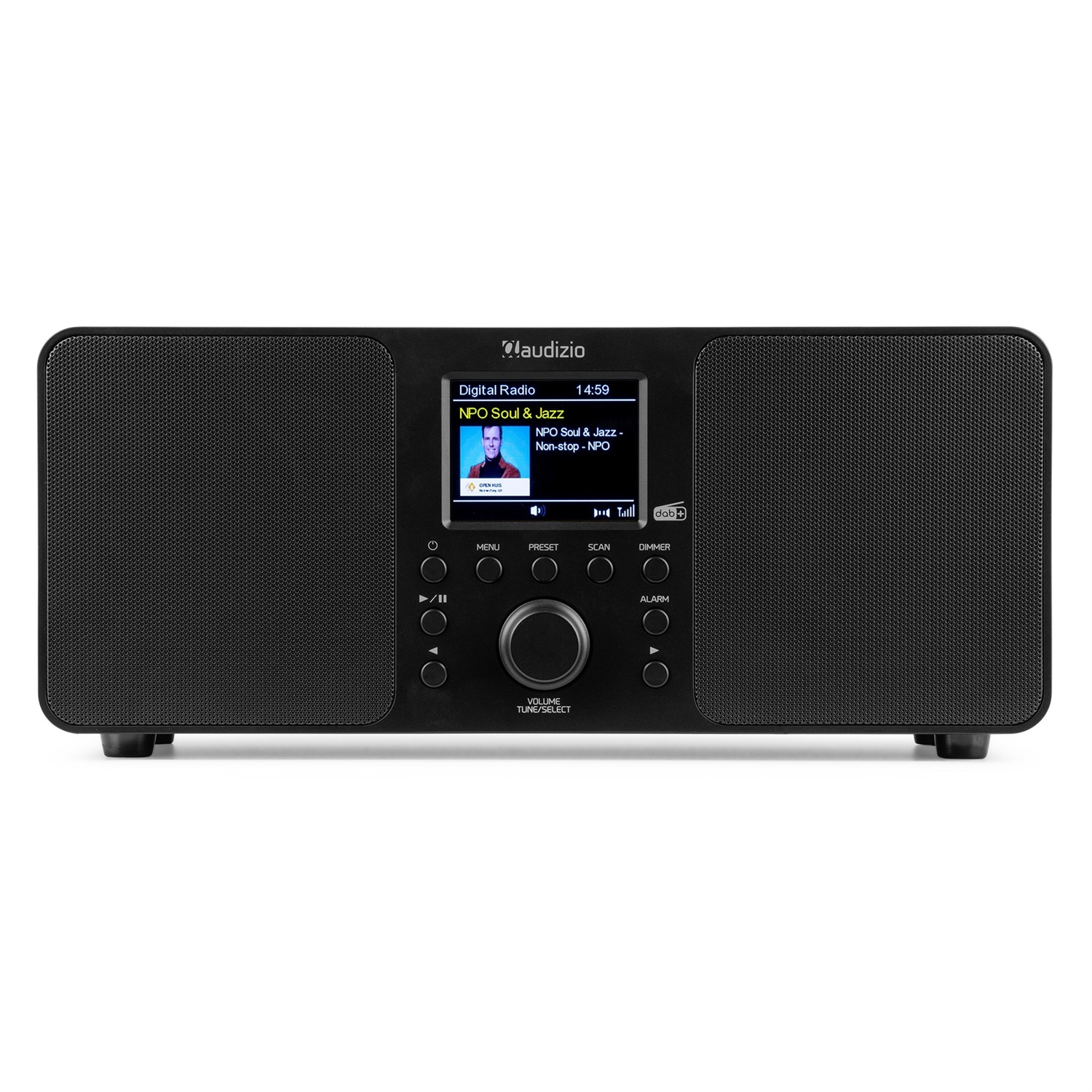 Audizio Genua DAB Radio Bluetooth - Stereo DAB Plus con Telecomando, 60 Slot di Memoria, Auto Scan, Line-Out e USB, Design Moderno in Legno