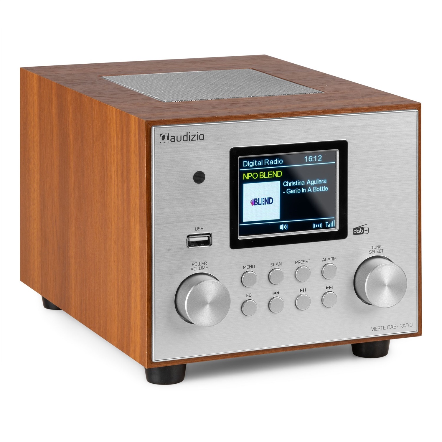 Audizio Vieste - Radio digitale DAB con Bluetooth, subwoofer integrato 60W, display TFT a colori e telecomando