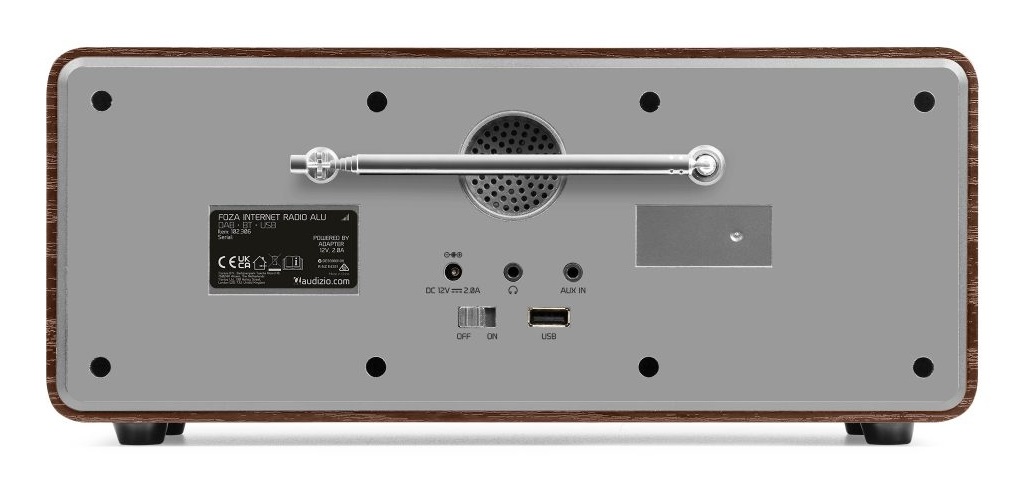 Audizio Foza - Radio Internet WLAN DAB con Bluetooth, 50 Watt, Dual Allarme e Sleeptimer, colore argento