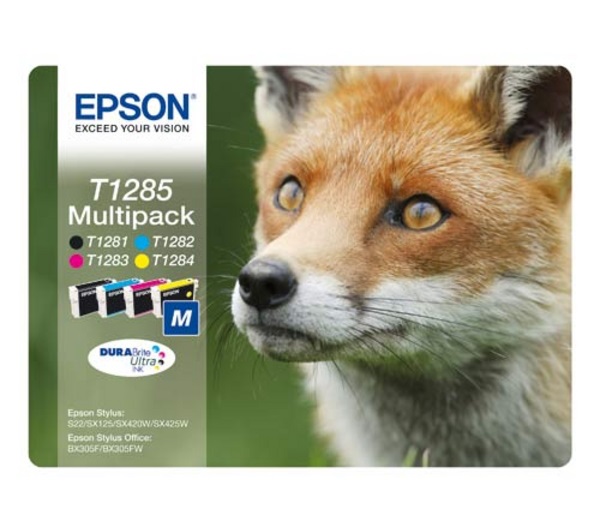 Epson T1285 Multipack 4 Colori Durabrite Ultra Ink - Cartucce Originali per Stampanti Epson