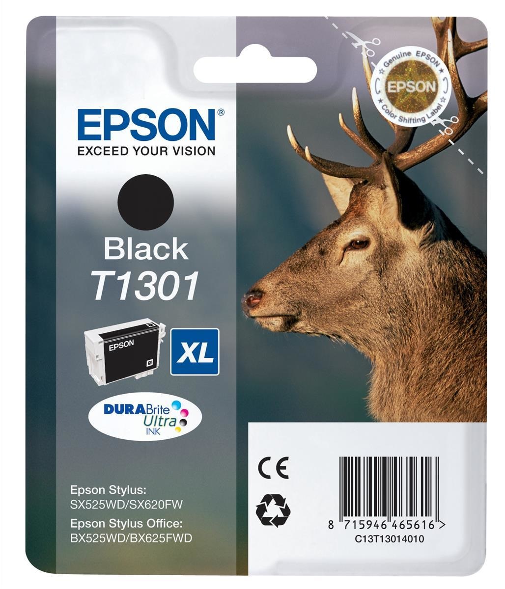 Epson T1301 XL Cartuccia d'Inchiostro Nero - 25,4 ml, circa 945 pagine, compatibile con Stylus e Office