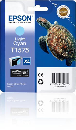 Epson Cartuccia Ciano Chiaro XL - C13T15754010, Inchiostro a base di pigmento, 25,9 ml, Resa fino a 2300 pagine
