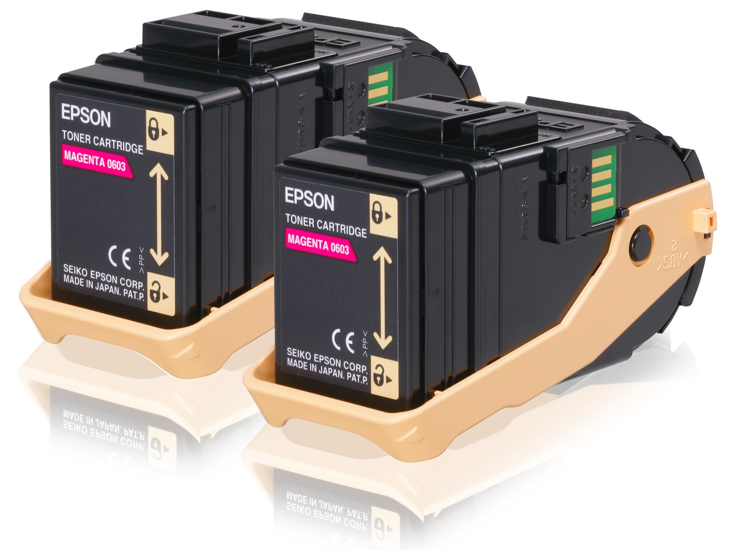 Epson Toner Magenta Originale C13S050607 - Confezione Doppia - 15.000 Pagine Totali - Compatibile con Aculaser C 9300 Series