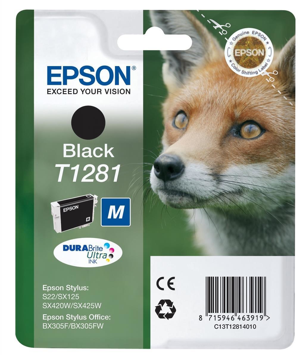 Epson Cartuccia d'Inchiostro Nero C13T12814012 - 5,9 ml, Inchiostro a Base di Pigmento, Compatibile con Stampanti Stylus e Office