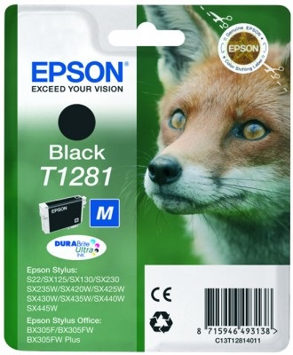 Epson Cartuccia d'Inchiostro Nero C13T12814012 - 5,9 ml, Inchiostro a Base di Pigmento, Compatibile con Stampanti Stylus e Office