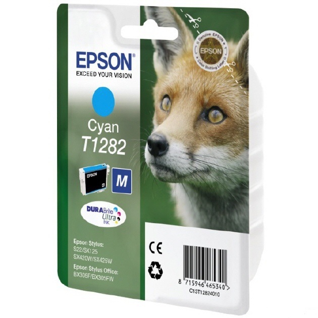 Epson Cartuccia d'Inchiostro Ciano C13T12824012 - 175 Pagine, 3.5ml, Compatibile con Stylus Office e Stylus SX