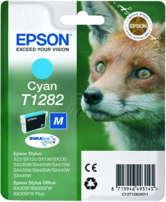 Epson Cartuccia d'Inchiostro Ciano C13T12824012 - 175 Pagine, 3.5ml, Compatibile con Stylus Office e Stylus SX