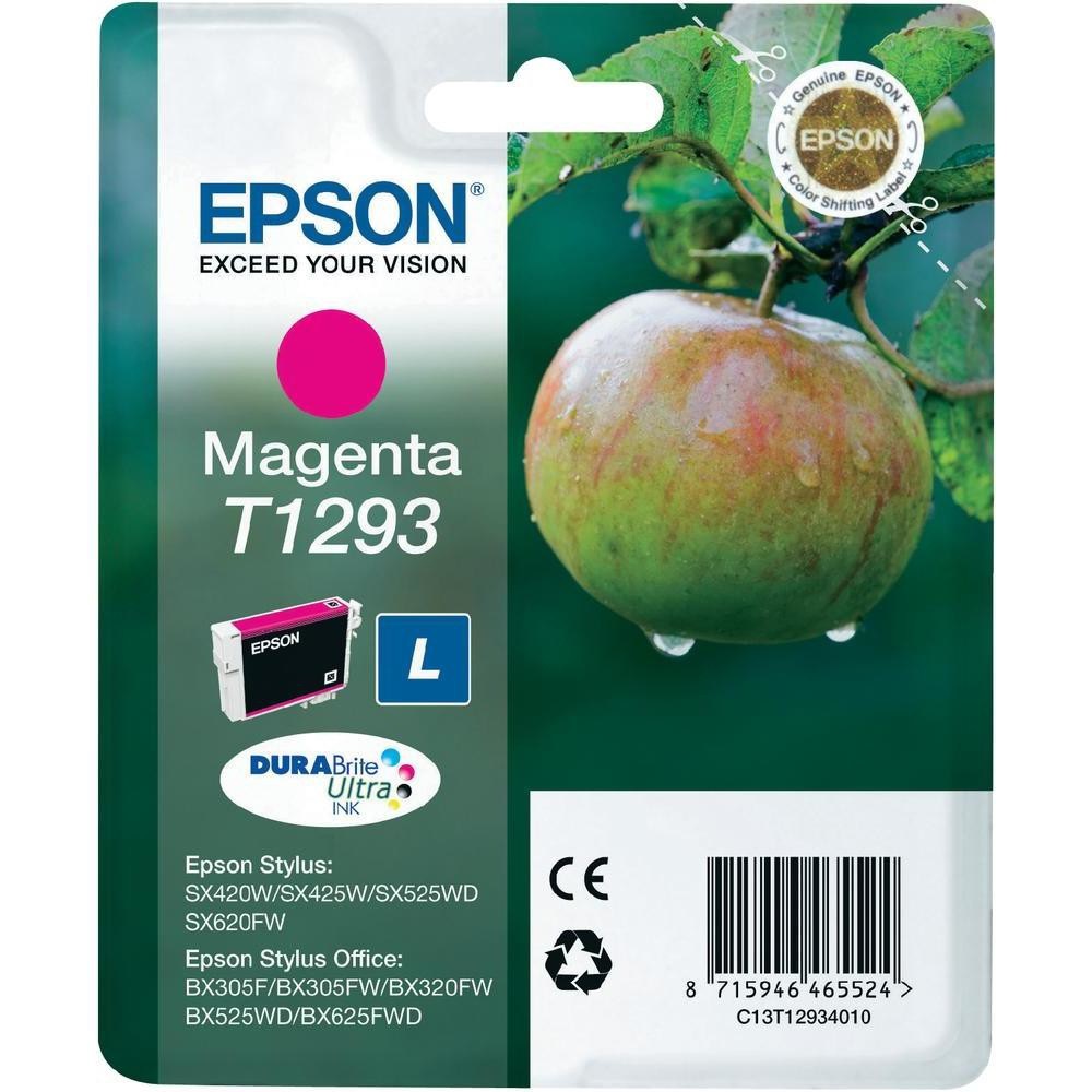 Epson Cartuccia d'Inchiostro Magenta C13T12934012 T1293 - 7 ml, ~470 Pagine, Compatibile con Stylus e Office