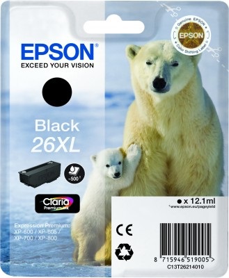 Epson Cartuccia Nero XL C13T26214020 per Stampanti Expression Premium XP600/605/700/800
