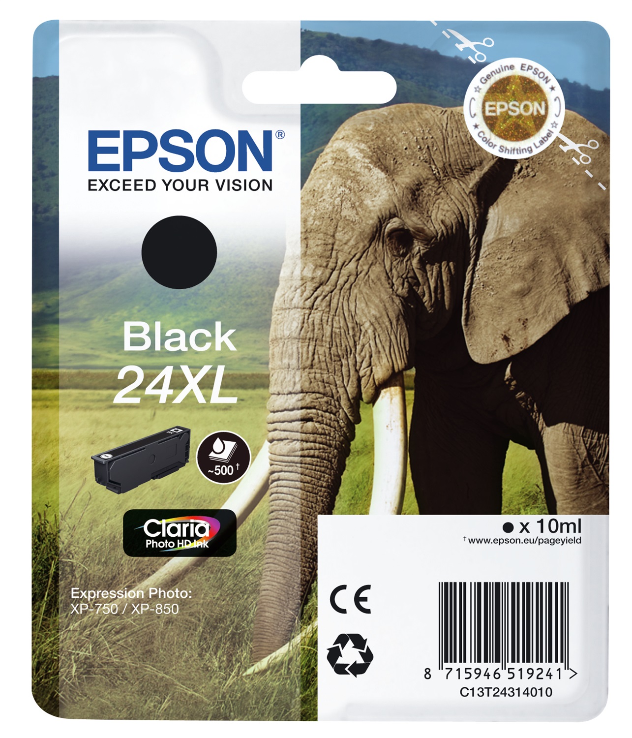 Epson Cartuccia Nero XL C13T24314020 - Compatibile con Epson Expression Photo XP-750 e XP-850
