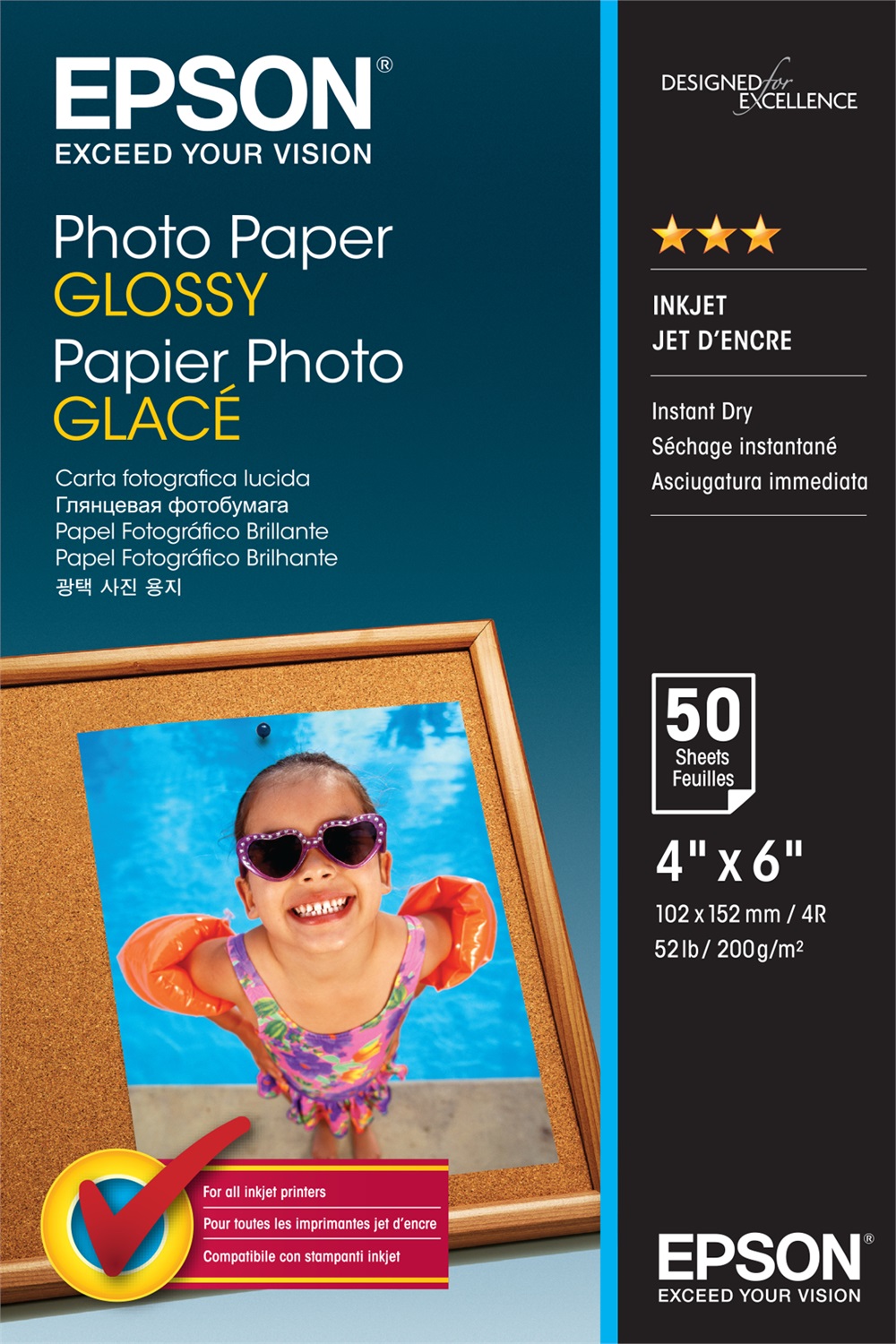 Epson Photo Paper Glossy - 10x15cm - 50 Fogli - Lucida - 200 g/m²