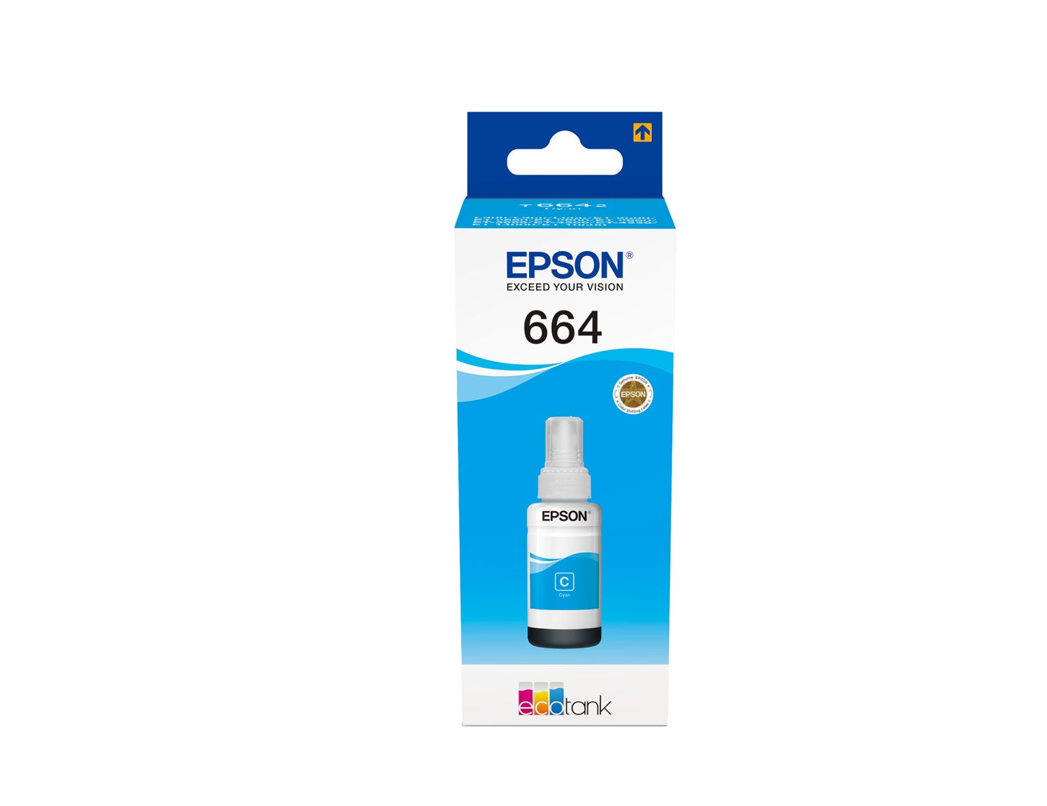 Epson Flacone Inchiostro Ciano T6642 - 70 ml, Compatibile con EcoTank L555, L355, ET-4550, ET-4500, ET-3600 e altri