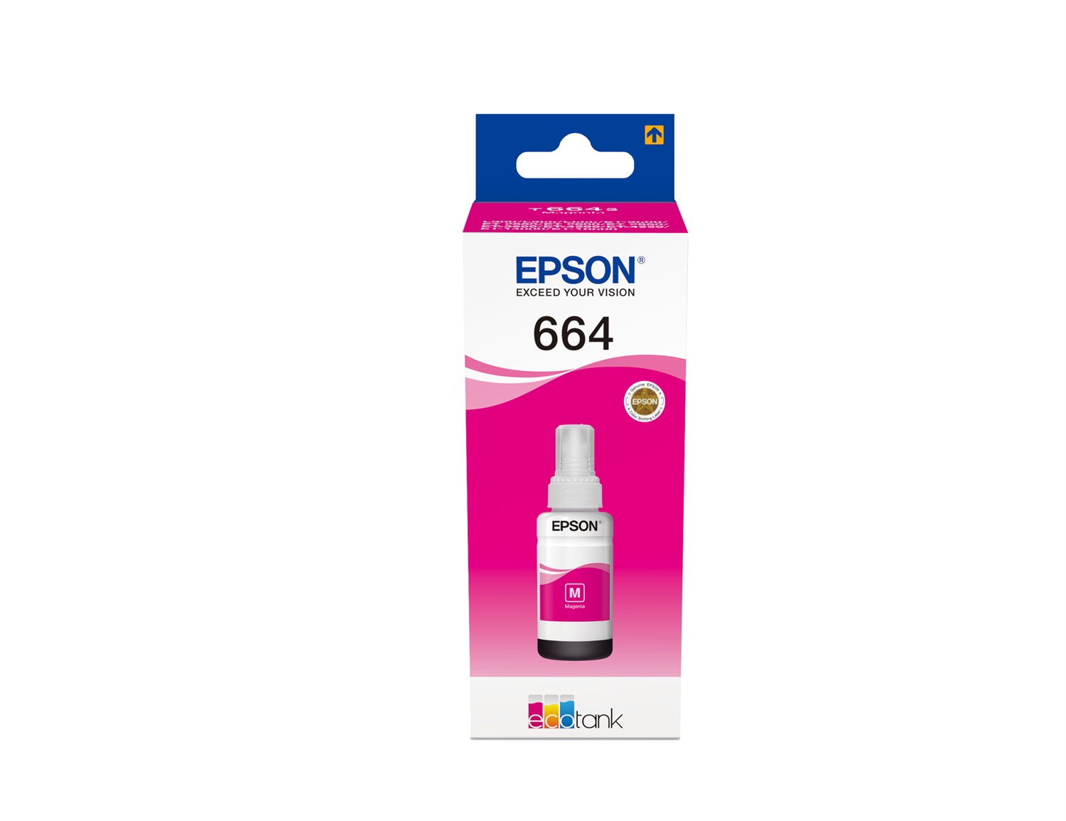 Epson Cartuccia Originale T6643 Flacone Inchiostro Magenta 70ml - Compatibile con EcoTank L555, L355, ET-4550, ET-4500, ET-3600, ET-2650