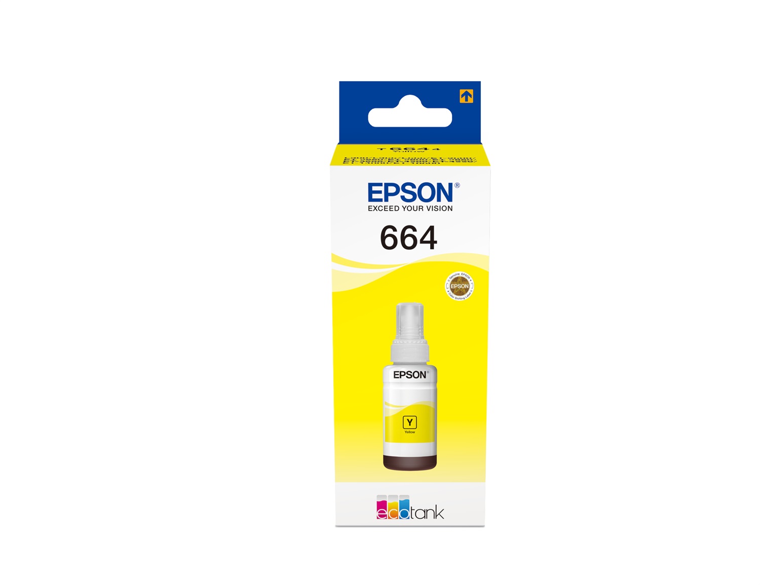 Epson T6644 Flacone Inchiostro Giallo 70ml - Compatibile con EcoTank L300, L355, L555, ET-2500, ET-2550, ET-3600, ET-4500, ET-4550