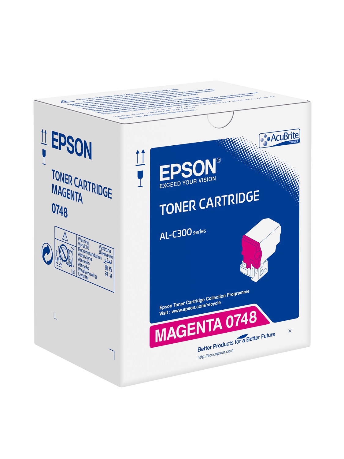 Epson Toner Magenta C13S050748 - Cartuccia toner Laser, 8800 pagine, Compatibile con WorkForce AL-C300
