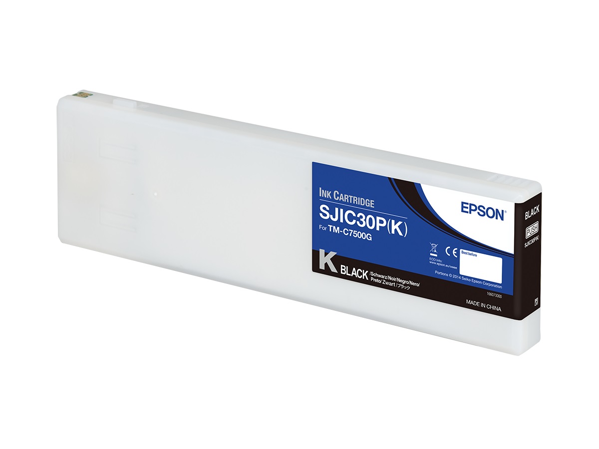 Epson SJIC30P(K) Cartuccia d'inchiostro Nero 295,2 ml per ColorWorks C7500G - Inchiostro a base di pigmento
