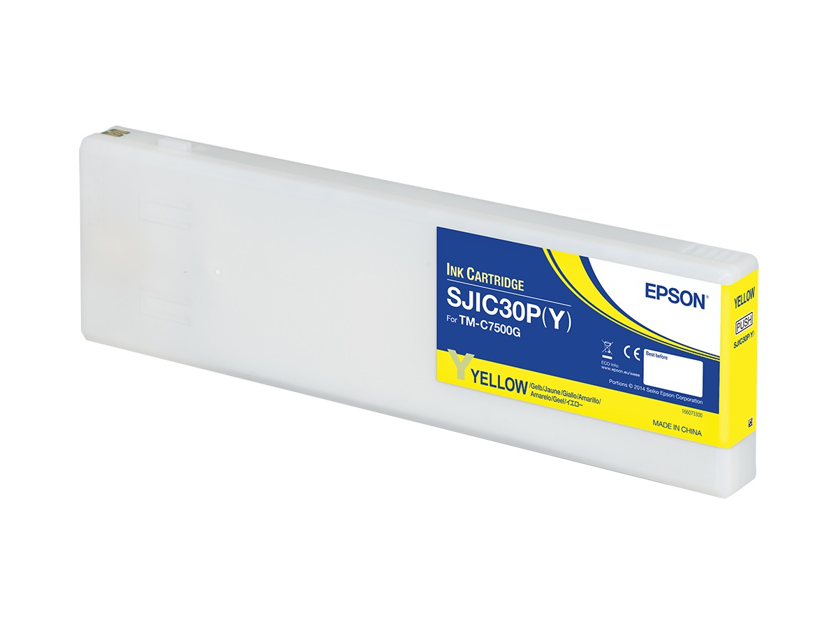 Epson SJIC30P(Y) Cartuccia d'Inchiostro Giallo per ColorWorks C7500G - 294,3 ml, Inchiostro a base di Pigmento