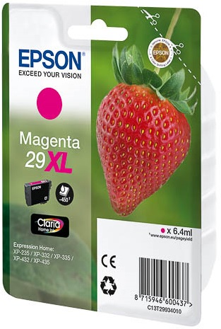 Epson Strawberry 29XL M Cartuccia d'Inchiostro Originale Magenta Resa Elevata (XL) 6,4 ml - Circa 450 Pagine