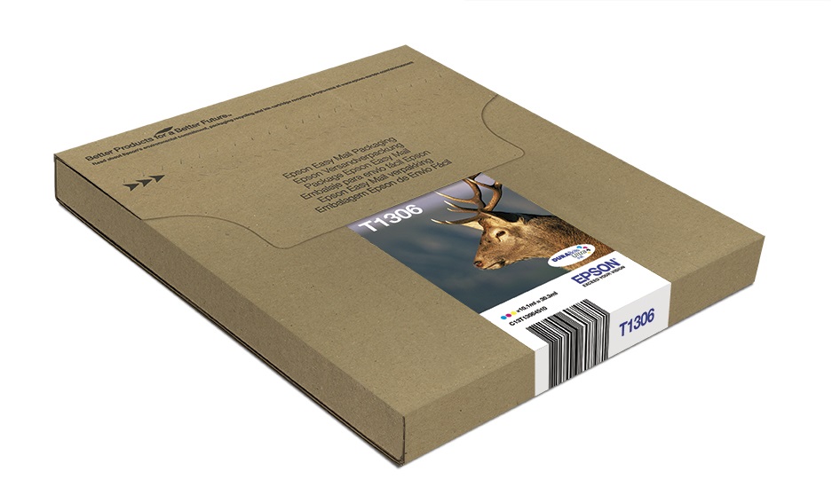 Epson T1306 Multipack 3 Colori DURABrite Ultra Ink - Resa Elevata (XL), Ciano, Magenta, Giallo, 10,1 ml, Confezione Easy Mail