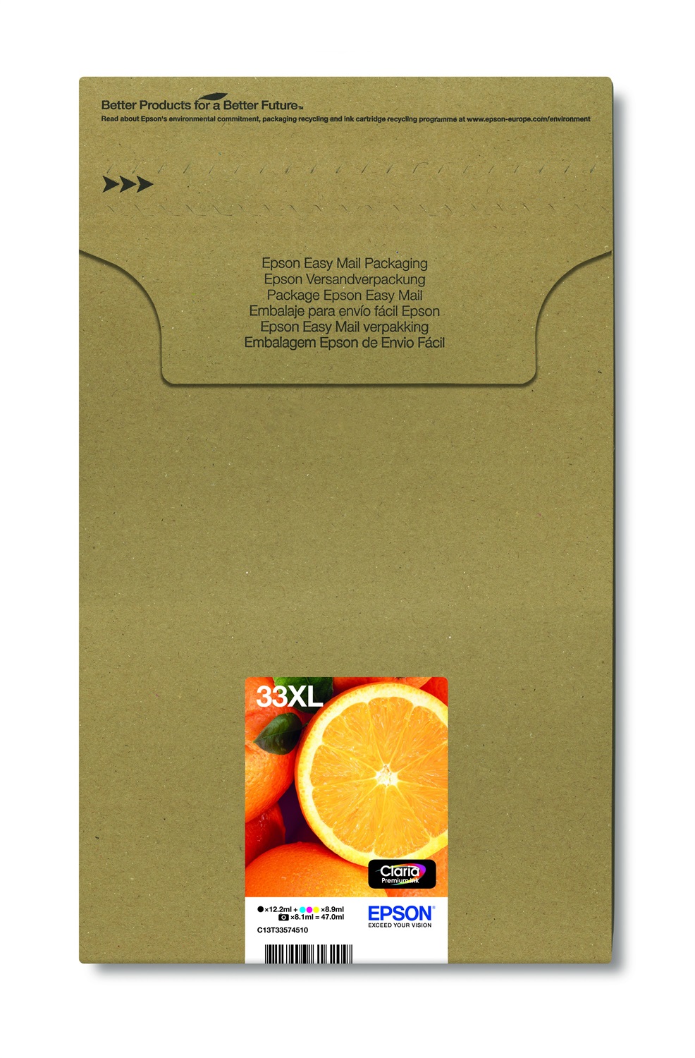 Epson 33XL Multipack 5 Colori Claria Photo HD Ink - Nero, Ciano, Magenta, Giallo, Nero Photo - EasyMail