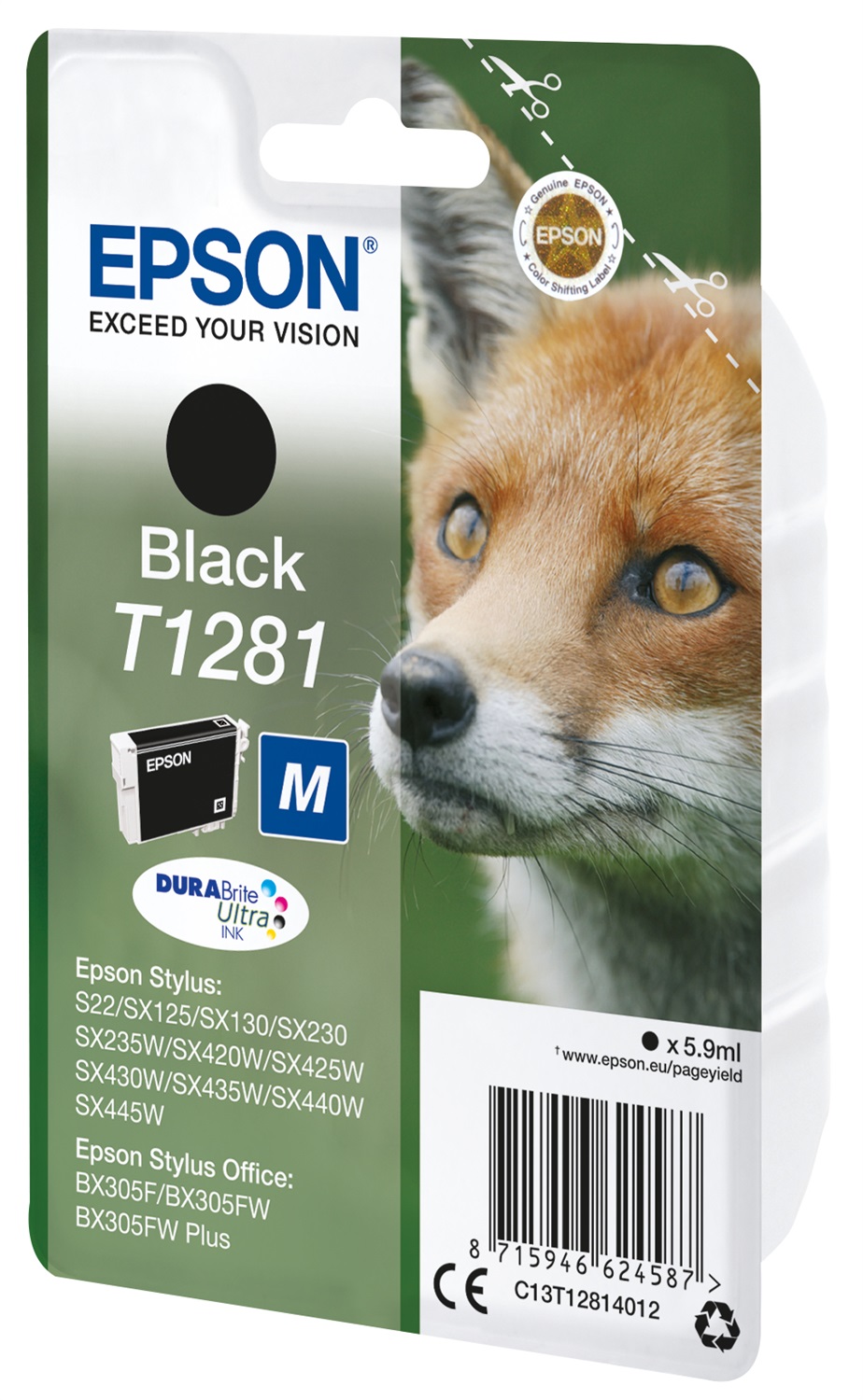 Epson T1281 Cartuccia Nero DURABrite™ Ultra - 5,9 ml, Compatibile con Stylus e Office