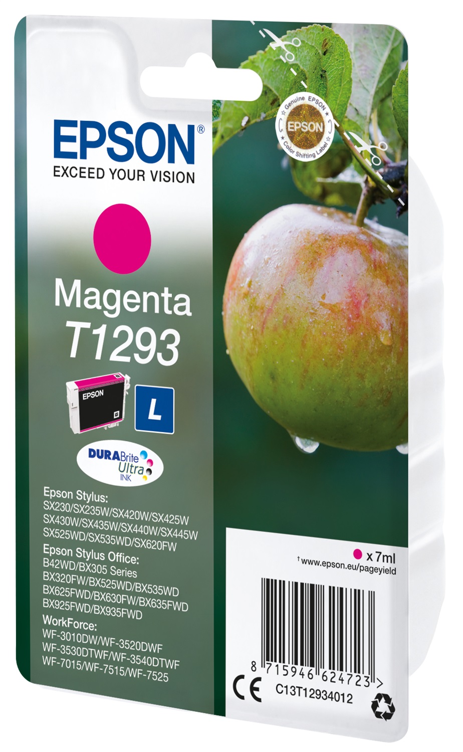 Epson T1293 Cartuccia Magenta 7 ml - Inchiostro a base di pigmento