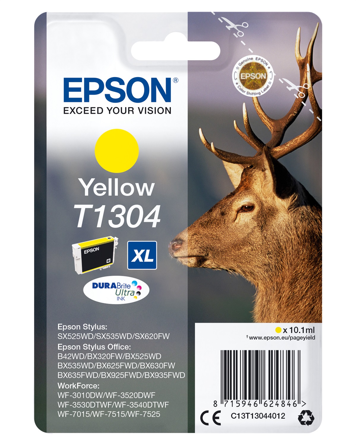 Epson T1304 Cartuccia Giallo DURABrite™ Ultra 10,1 ml - Compatibile con WorkForce e Stylus
