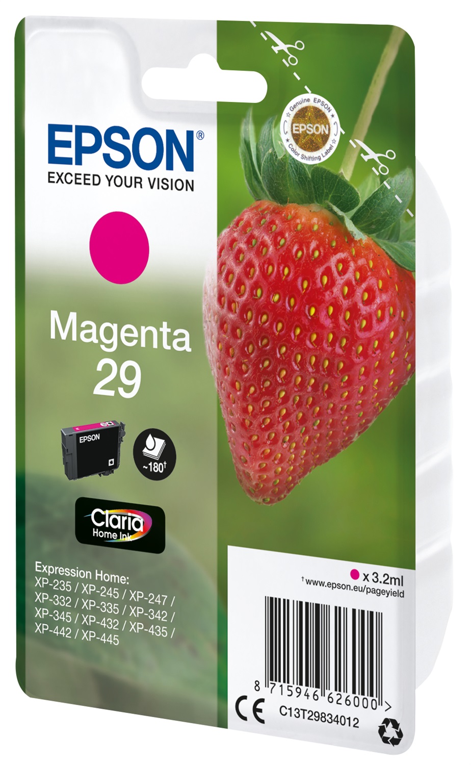 Epson Cartuccia inchiostro Magenta C13T29834012 - 3,2 ml - Compatibile con Epson Expression Home Serie 29