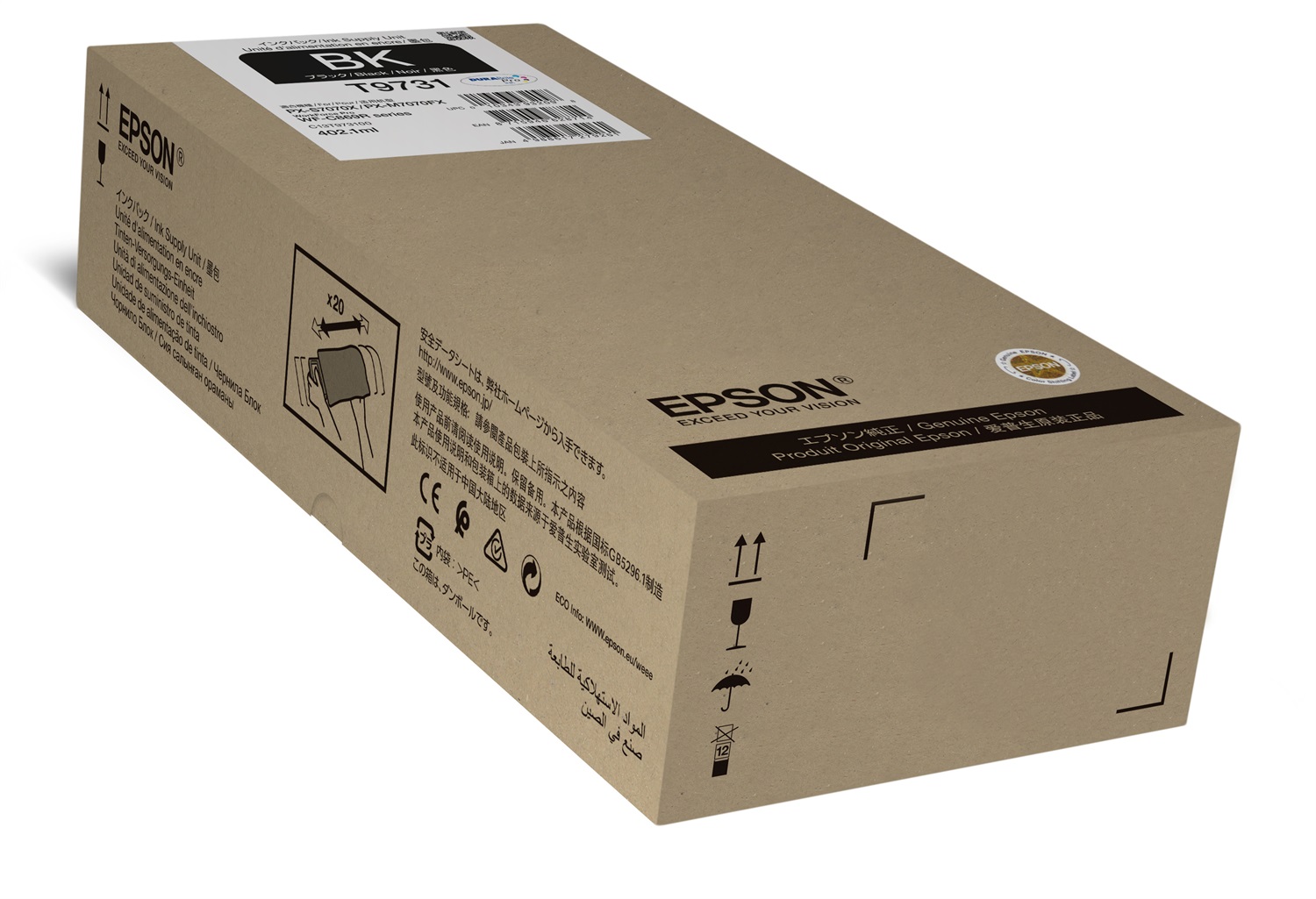 Epson Cartuccia Originale C13T973100 T9731 Nero XL - 402.1ml, 22.500 pagine, compatibile con Epson WorkForce Pro WF-C869