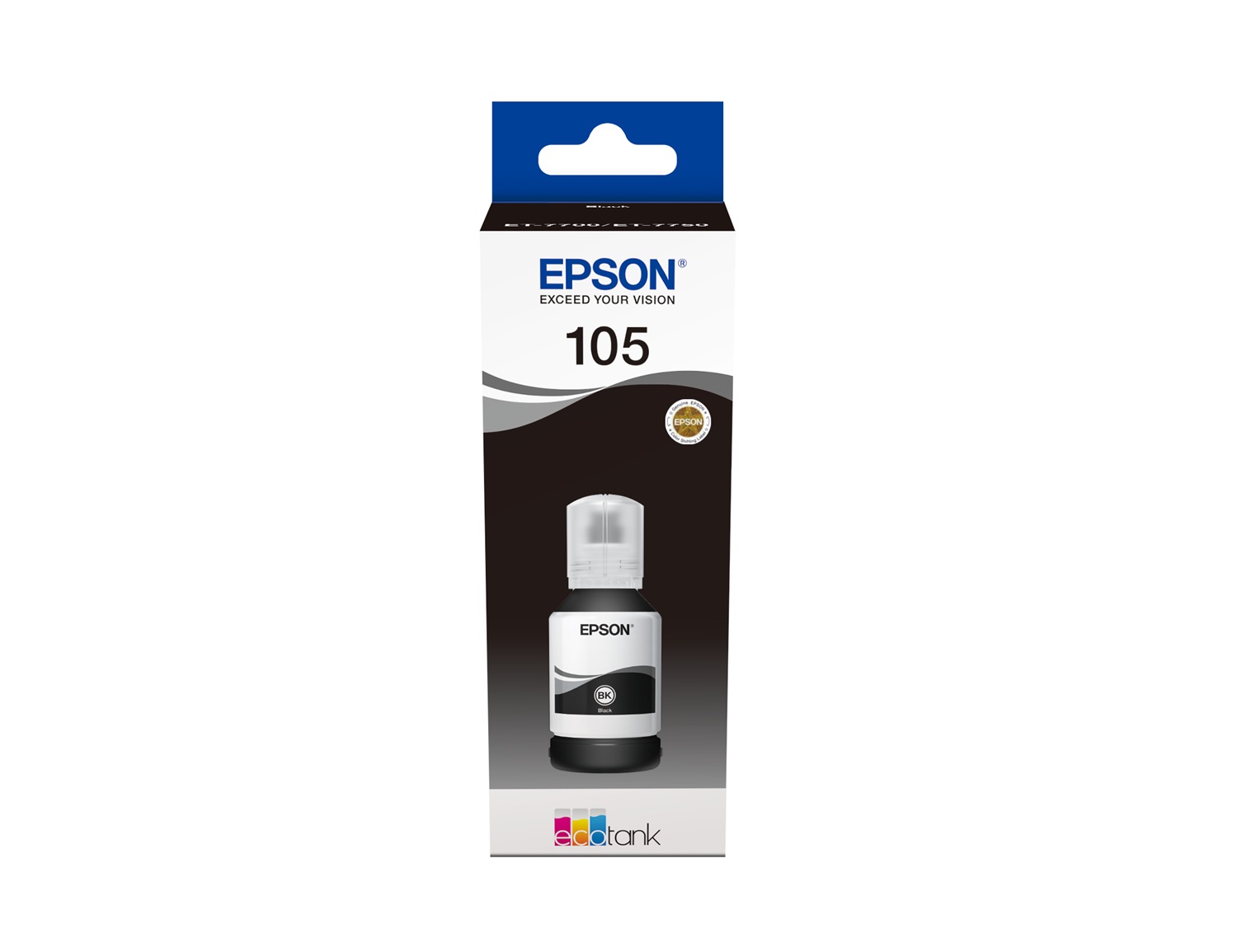 Epson 105 EcoTank Cartuccia Inchiostro Nero Pigmentato C13T00Q140 - 140 ml, ~8000 pagine, compatibile con ET-7700 e ET-7750