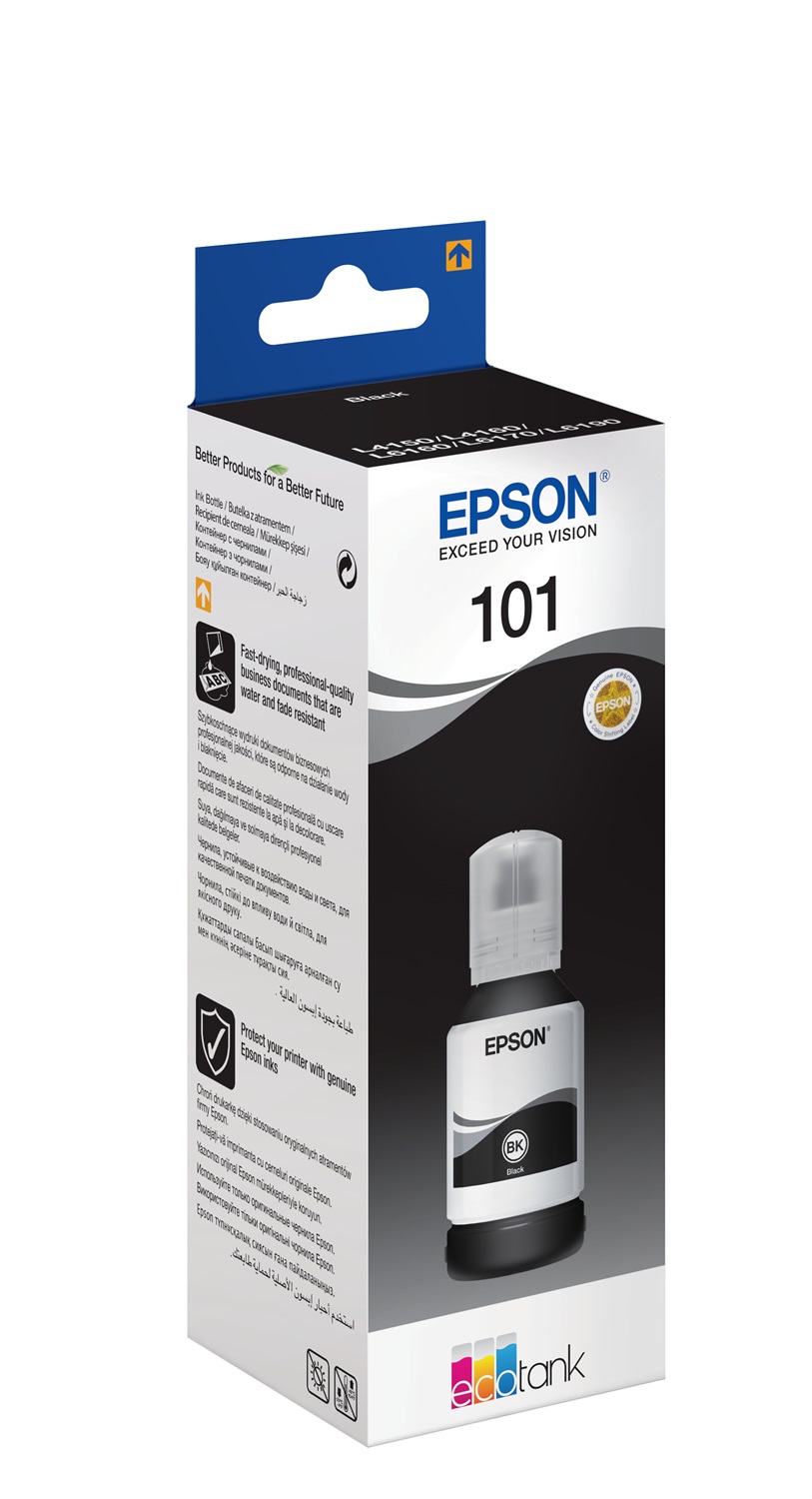 Epson 101 EcoTank Black Cartuccia d'Inchiostro Originale Nero 127 ml - Compatibile con EcoTank L6170/L4160/L4150/L6190/L6160