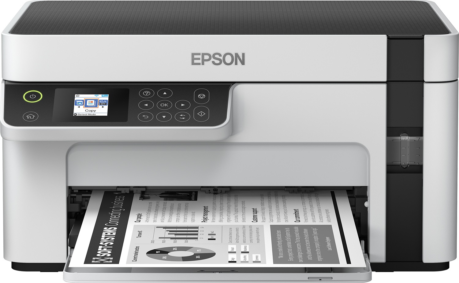 Epson EcoTank ET-M2120 - Stampante Multifunzione Monocromatica 3-in-1, Ink-Jet, Risoluzione 1440x720 DPI, Velocità 32 ppm, Wi-Fi, Flaconi Inchiostro Inclusi