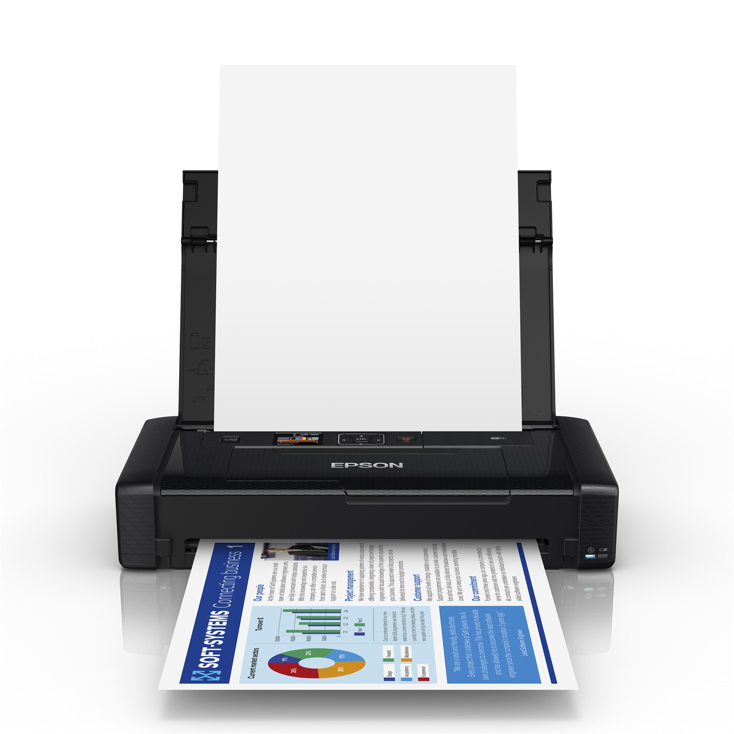 Epson WorkForce WF-110W - Stampante a getto d'inchiostro A4, 5760 x 1440 DPI, Wi-Fi, LCD, Portatile