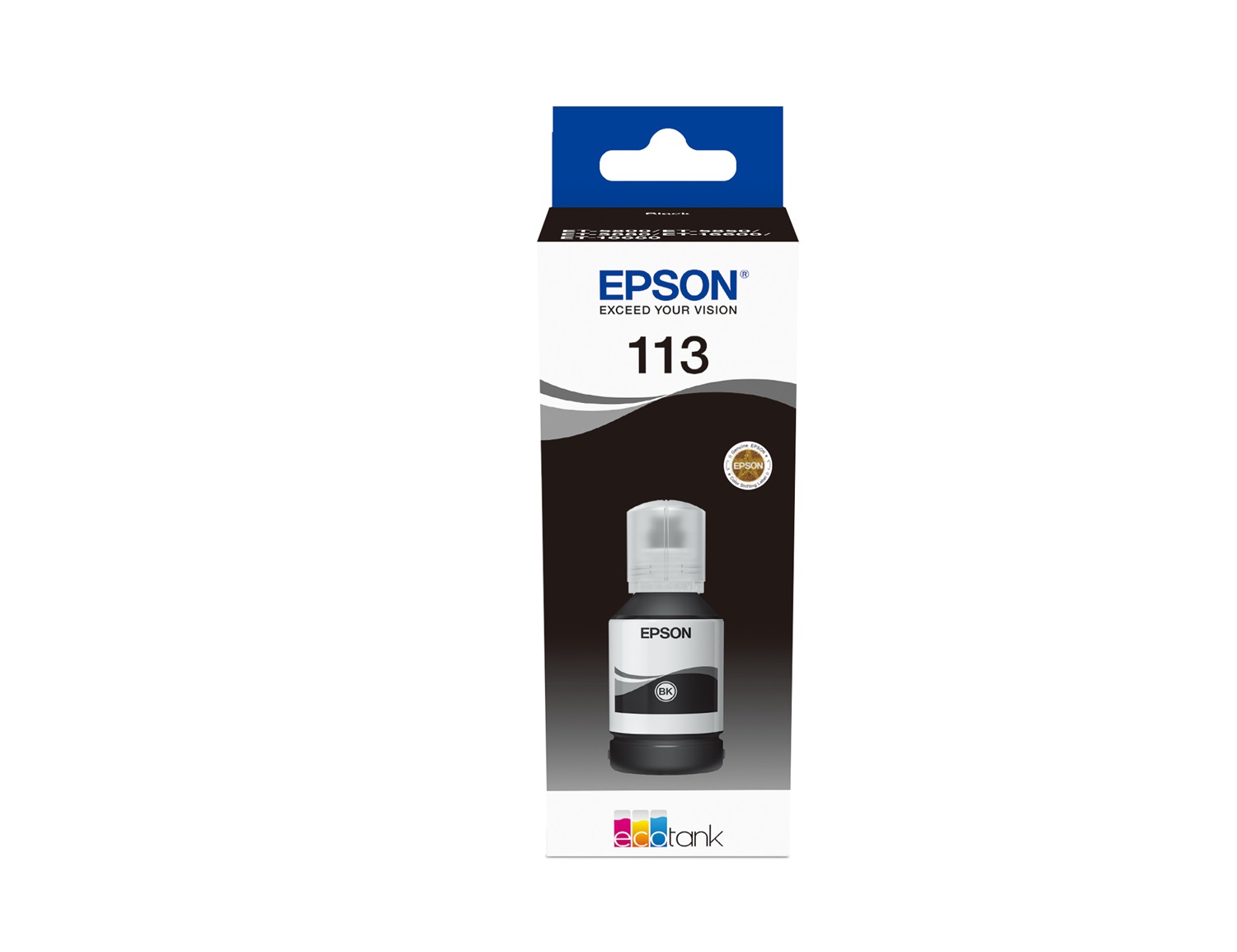 Epson 113 EcoTank Pigment Black Ink Bottle - 127 ml, Nero, C13T06B140, Fino a 7500 Pagine