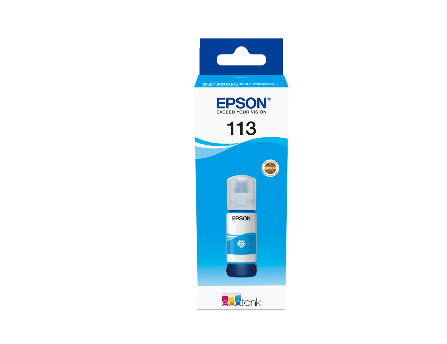 Epson 113 EcoTank Flacone d'Inchiostro Ciano Pigmentato 70 ml - C13T06B240, Resa di ~6000 Pagine