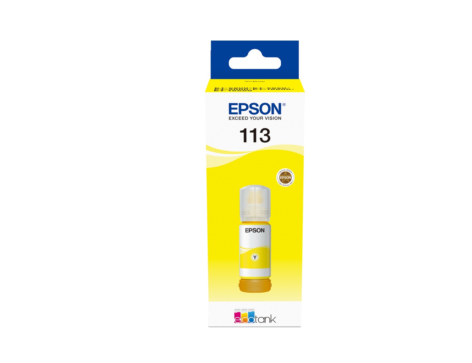 Epson 113 EcoTank Pigment Yellow Ink Bottle - 70 ml, Fino a 6000 Pagine, Compatibile con EcoTank ET-5880, ET-5850, ET-5800, ET-16650, ET-16600