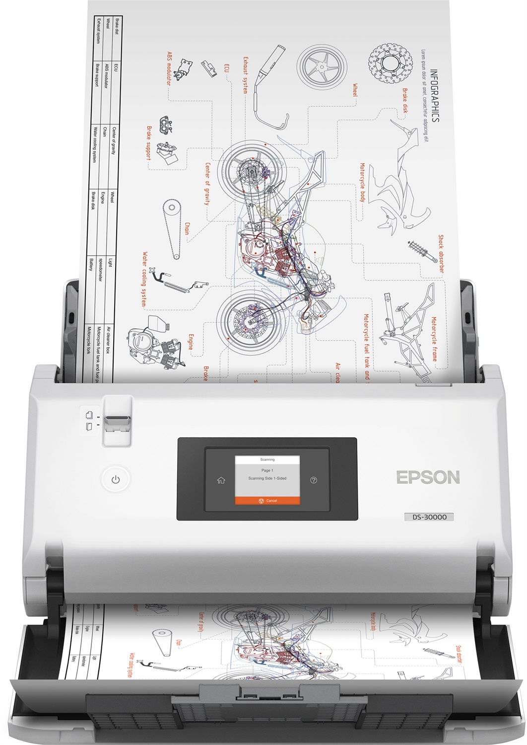 Epson WorkForce DS-30000 - Scanner A3 a foglio con risoluzione 600 x 600 DPI, ADF, velocità fino a 70 ppm e Document Capture Pro