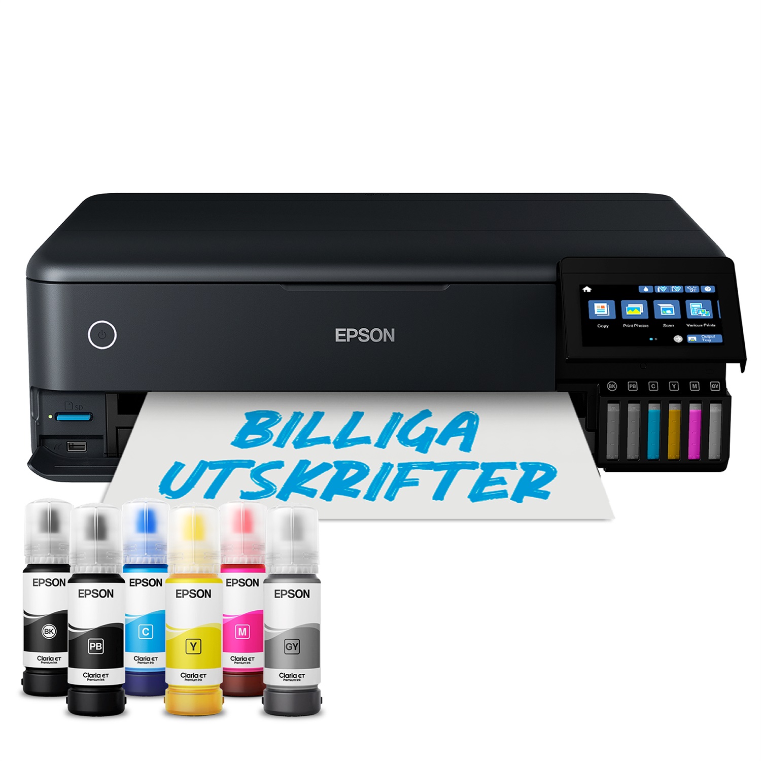 Epson EcoTank ET-8550 Stampante Multifunzione A3 Wireless a 6 Colori con Scanner e Touchscreen