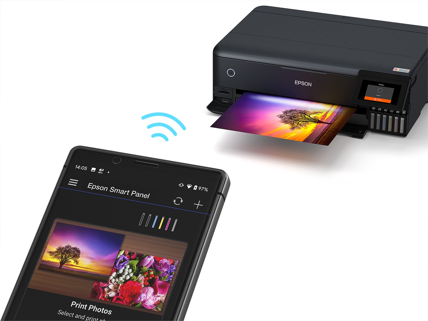 Epson EcoTank ET-8550 Stampante Multifunzione A3 Wireless a 6 Colori con Scanner e Touchscreen