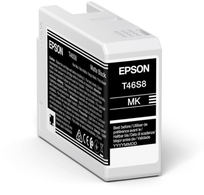 Epson C13T46S800 UltraChrome Pro Cartuccia d'Inchiostro Originale Nero Opaco 25ml per SureColor SC-P700