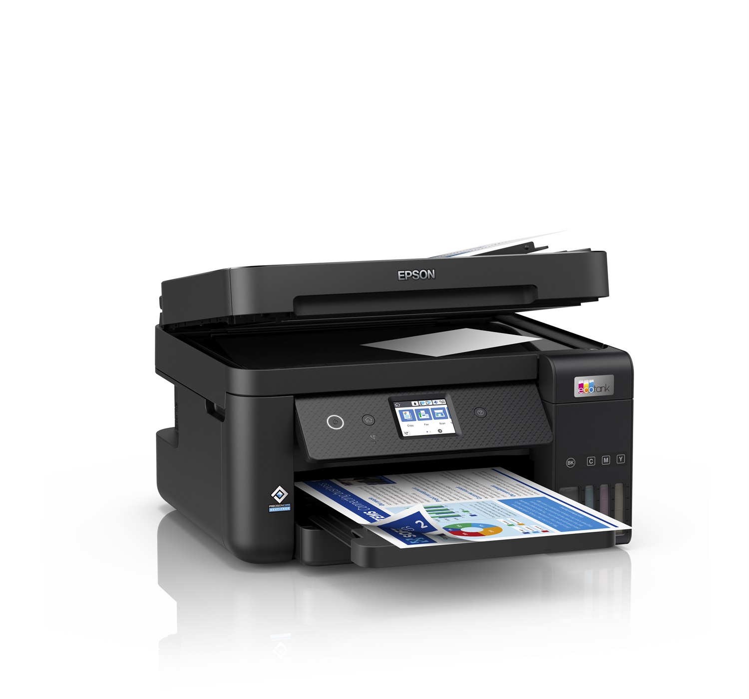 Epson EcoTank ET-4850 - Stampante Multifunzione A4 Inkjet, Stampa, Copia, Scansione e Fax, 4800 x 1200 DPI, Wi-Fi, Ethernet, ADF, Fronte/Retro Automatico, Display LCD Touch