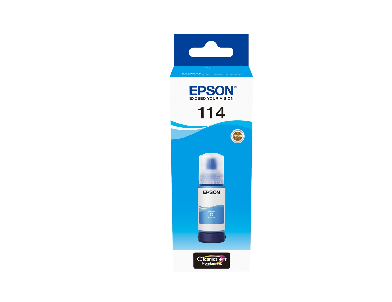 Epson 114 EcoTank Flacone Inchiostro Ciano Originale 70ml per ET-8500 ET-8550