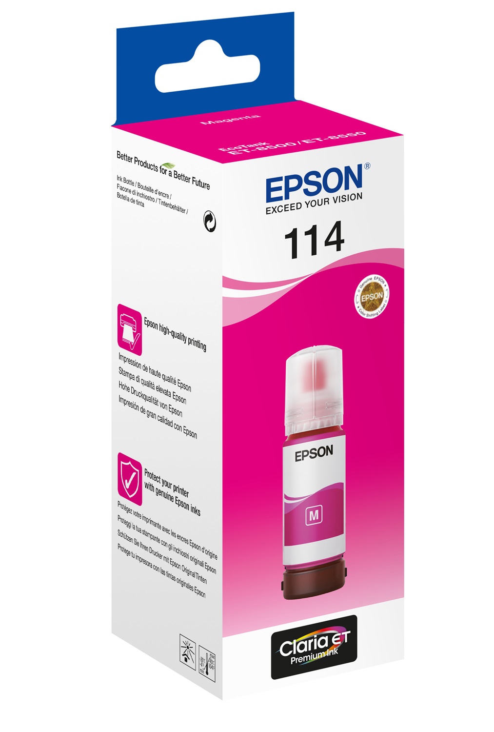Epson C13T07B340 EcoTank Flacone di Inchiostro Magenta 70 ml - Compatibile con ET-8500 e ET-8550