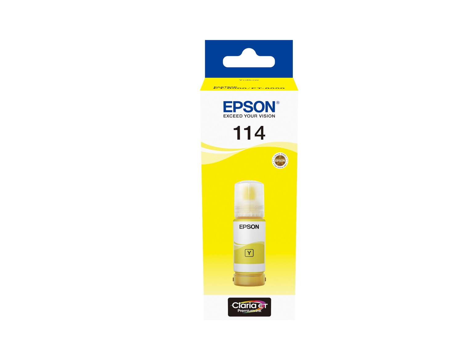 Epson 114 EcoTank Giallo - Flacone d'Inchiostro Originale 70ml per EcoTank ET-8500/ET-8550