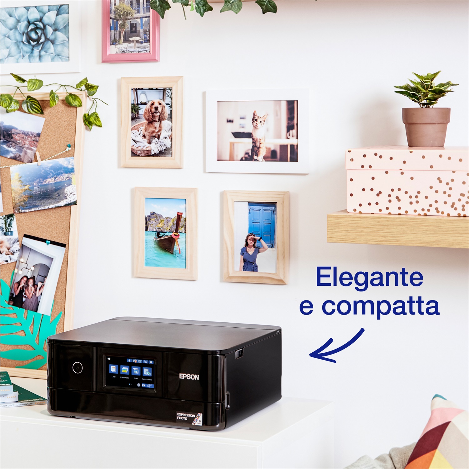Epson Expression Photo XP-8700 Stampante Multifunzione A4 Inkjet, Stampa, Copia, Scansione, Wi-Fi Direct, USB, LCD 10,9 cm, Stampa CD/DVD, Fronte/Retro, App Smart Panel, 3 mesi di inchiostro incluso