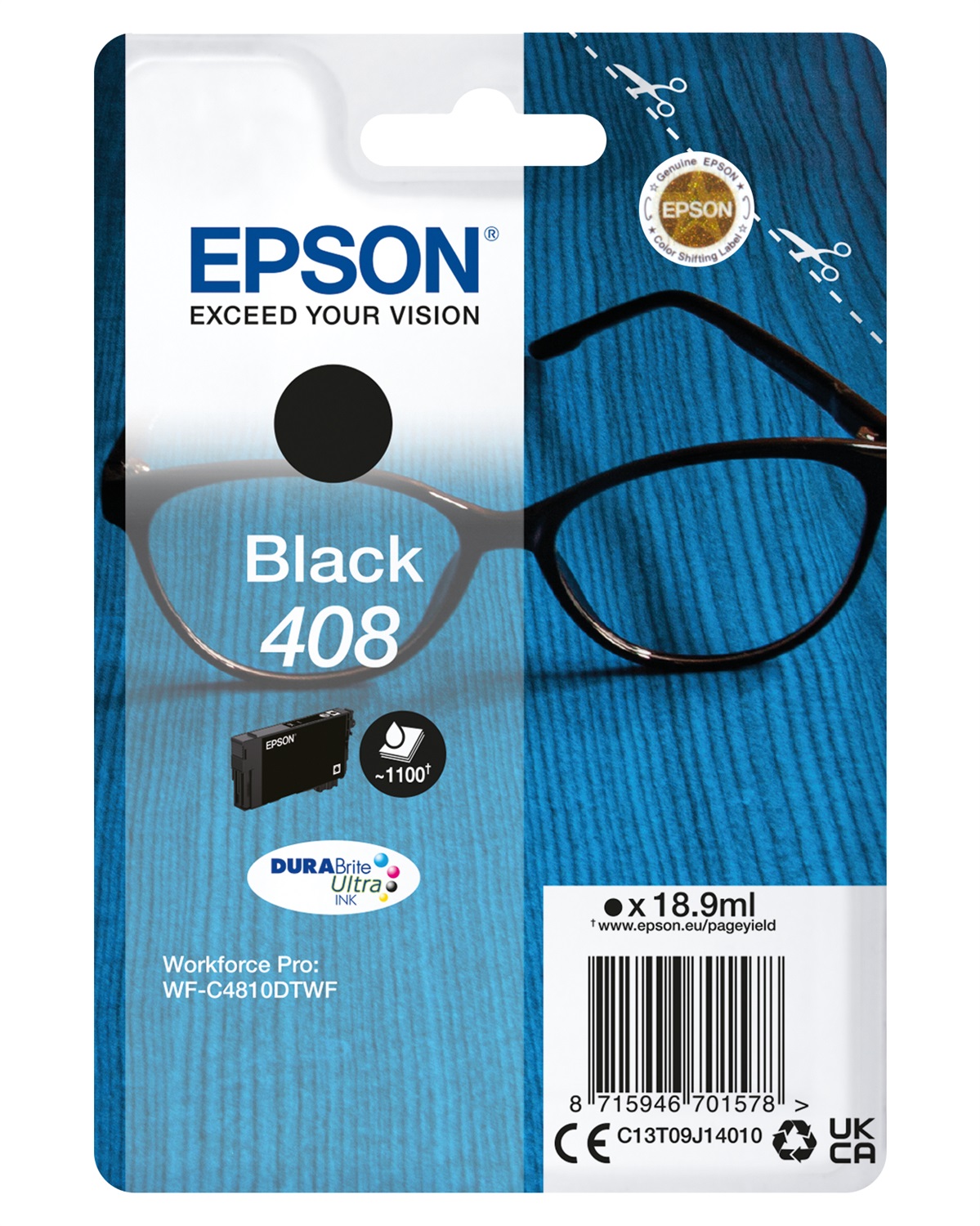 Epson C13T09J14010 Cartuccia Singlepack Nero DURABrite Ultra Ink - 18,9 ml, ~1100 pagine