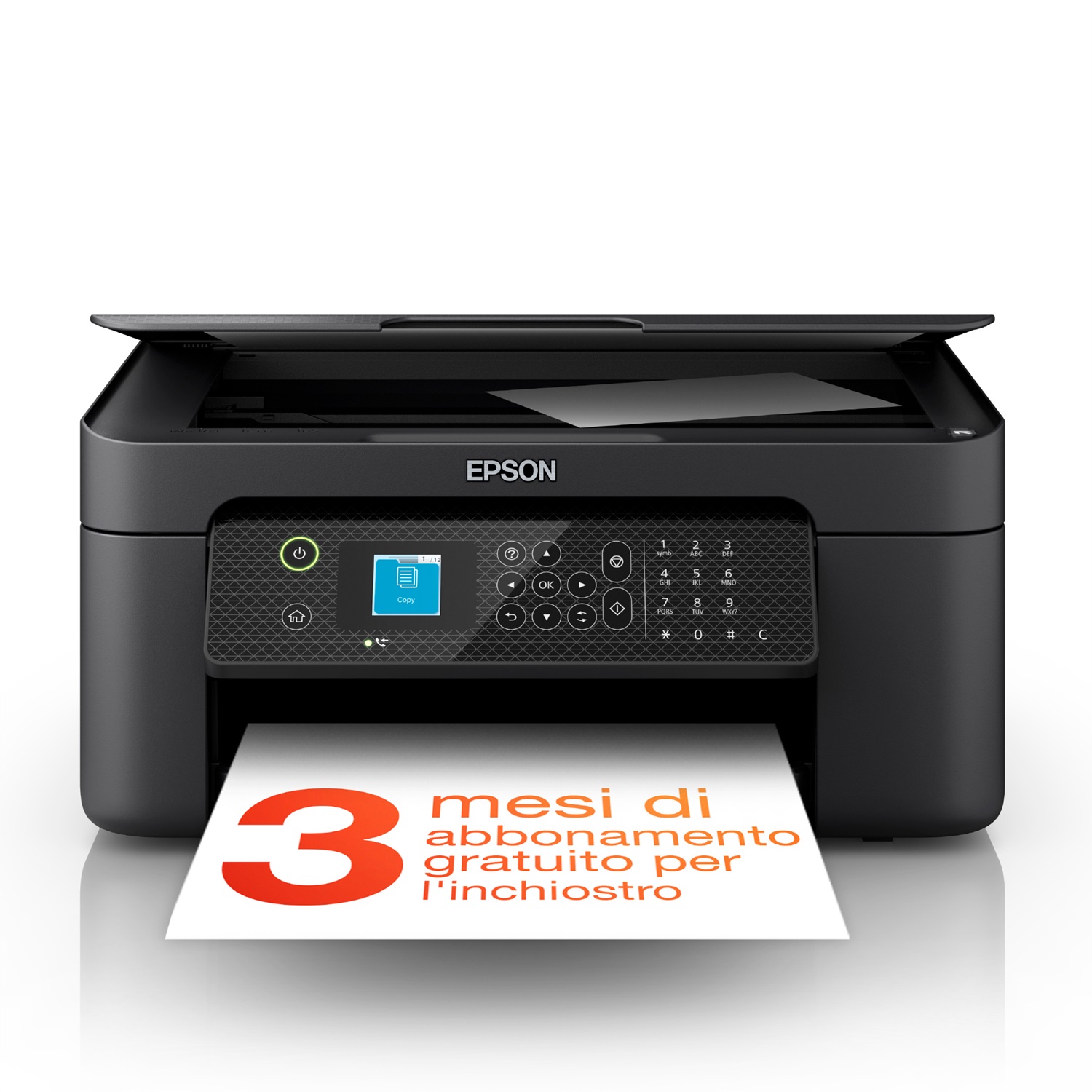 Epson WorkForce WF-2910DWF - Stampante Multifunzione A4 Inkjet (Stampa, Scansione, Copia, Fax) con Wi-Fi, LCD 3.7cm, Risoluzione 5760x1440 DPI, 33 ppm, 3 mesi inchiostro incluso