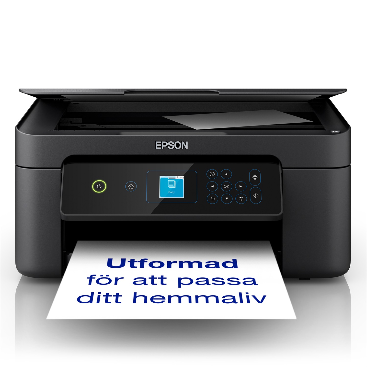 Epson Expression Home XP-3205 - Stampante multifunzione A4 getto d'inchiostro, stampa, copia, scansione, risoluzione 5760x1440 DPI, Display LCD 3.7cm, WiFi Direct, Stampa mobile, 3 mesi di inchiostro incluso con ReadyPrint
