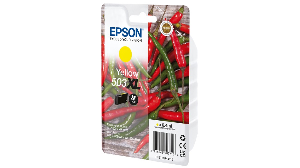 Epson 503XL Cartuccia d'Inchiostro Originale Giallo C13T09R44010 - 6,4 ml, Fino a 470 Pagine